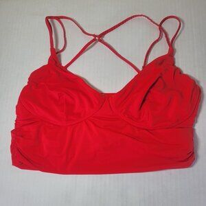 ASOS Design Women Red Underwire Adjustable Swimwear Bikini Top Size 10 A/B